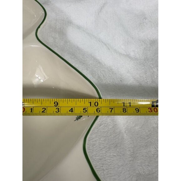 Spode Ceramic Christmas Tree 3 Section Serving Dish Holiday Tableware - Picture 7 of 11